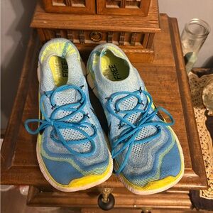 Nike Free Blue and Yellow Sneakers